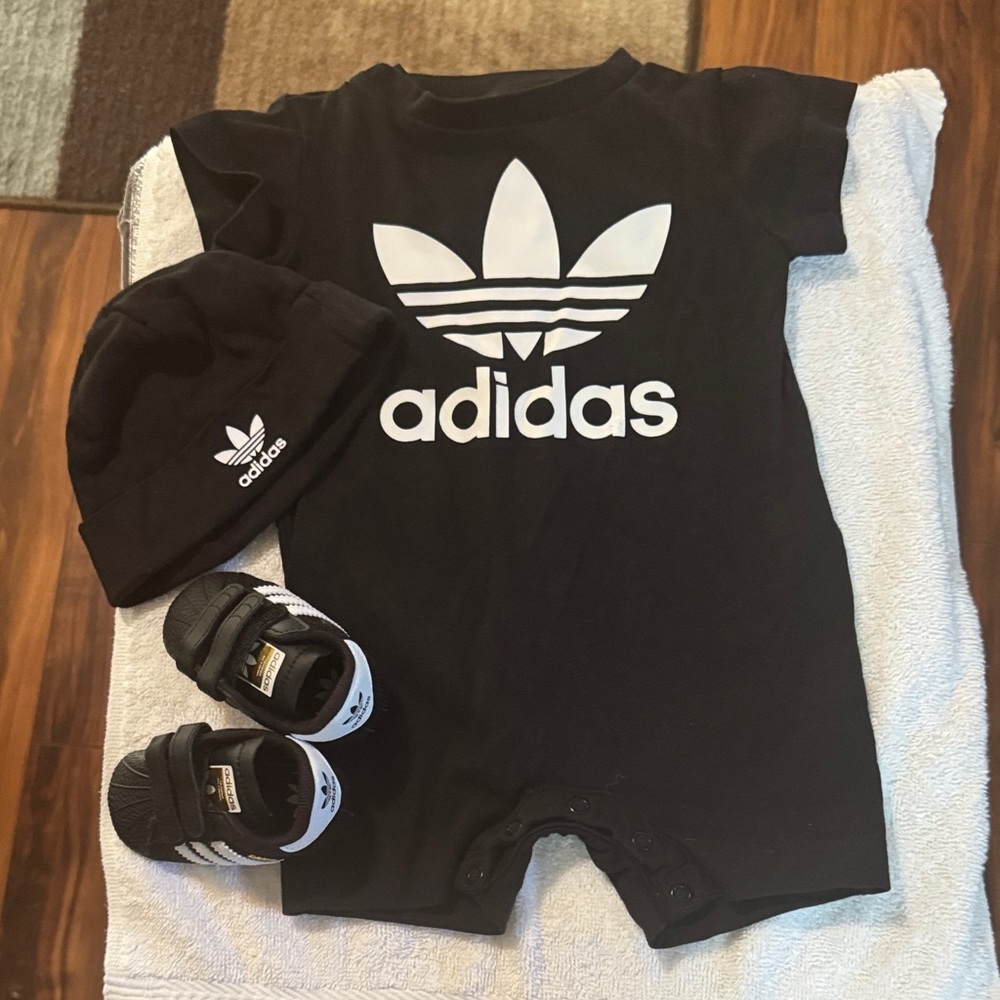 Adidas Monochrome Kids Bodysuit with Accessories
